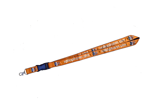 Lanyards, 25 mm breit, inkl. 1 - seitigem Digitaldruck, Karabiner inkl. Clip, Rückseite weiß