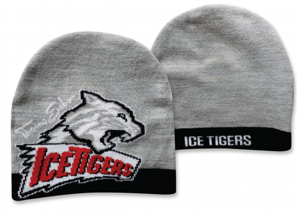 HDC Beanie, inkl. eingestricktem Logo, sehr filigranes Strickbild, max. bis 5 Farben möglich